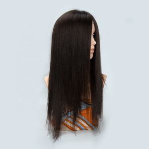 Prothèse capillaire intégrale de qualité médicale avec bordure en silicone et base en maille respirante pour patients atteints de cancer en chimiothérapie, avec ligne de cheveux naturelle - Product Image 5