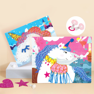 Ensemble de jouets <span class=keywords><strong>licorne</strong></span> d'art arc-en-ciel fait à la main, bricolage éducatif, kit d'artisanat, jouet à vapeur pour enfants, décoration d'intérieur - Product Image 3