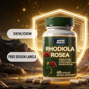 Píldoras de Extracto de Rhodiola Rosea OEM/ODM, Suplemento Dietético Natural <span class=keywords><strong>para</strong></span> la Concentración Mental, Alivio del <span class=keywords><strong>Estrés</strong></span> y Bienestar Diario - Product Image 1