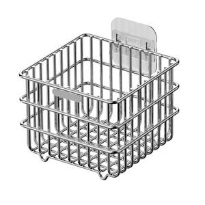 Sea Shark Stainless Steel Egg Storage <b>Basket</b> Wall Mounted No Drill Kitchen Organizer Rectangle Multipurpose - Product Image 4