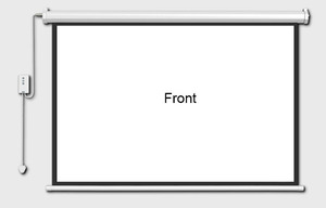 Pantalla de Proyección Electrónica de Fibra Blanca, Compatible con 4K 8K, 120 Pulgadas, con Control Remoto, Motorizada - Product Image 3