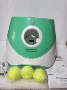 Rechargeable Adjustable Thrower Slow Feeder Interactive Pet Tennis Launcher Dog Toy With 3/6/9pcs Tennis Ball