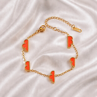 Bracelet trèfle à quatre feuilles en acier inoxydable plaqué or 18 carats de 13 mm pour femme, bijou tendance en nacre colorée, porte-bonheur