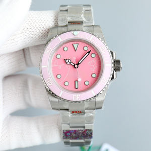 Reloj Mecánico Popular 2025 con Esfera Rosa y Elementos Lindos y Divertidos Combinados con Correa Plateada, Reloj Exquisito - Product Image 1