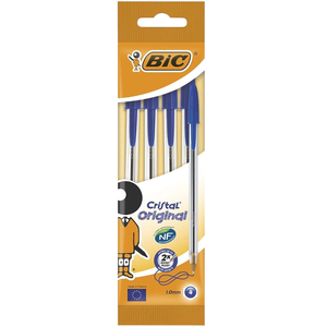 BIC - SET 4 PENNE CRISTAL originali BLU - Product Image 1