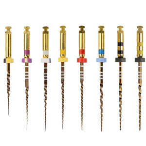 File putar endodontik gigi Niti Rotary Universal Endo File panas diaktifkan emas diperlakukan File endodontik - Product Image 4