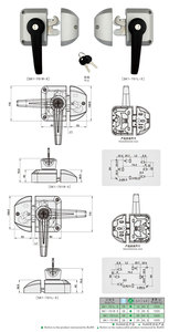 Loquet de serrure à poignée de compression en acier inoxydable robuste SK1-701-X avec finition zinguée pour équipement médical industriel - Product Image 6