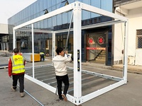 Structure de conteneur plat en acier inoxydable de 20 pieds, design moderne, garantie 5 ans pour la construction modulaire de bureaux