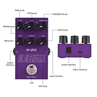 Pédale de Delay M-VAVE ELEMENTAL |   9 effets de délai avec TAP Tempo et HOLD |   Contrôles MOD/FEEDBACK de qualité studio, monomode pour guitare/basse