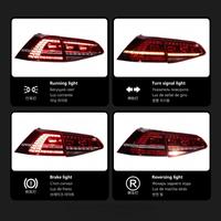 Conjunto de Luces Traseras LED para Volkswagen Golf MK7 2013-2017, Enchufar y Usar, Luz de Freno Trasera, Direccional y de Posición