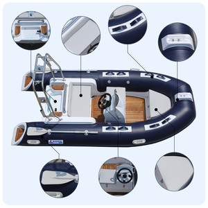 New Inflatable Fiberglass Sport Yacht Tender Small Rib Fishing Boat Stable Engine Included 4 - Product Image 1