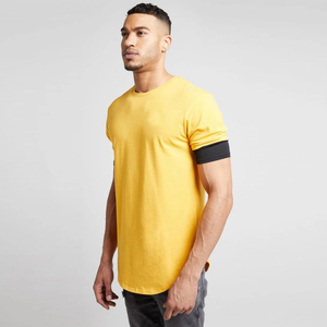 T-shirt Urbain à Manches Courtes 200 GSM 100% Coton Respirant Décontracté Été Mode Urbaine Personnalisé OEM Marque Privée Usine - Product Image 1