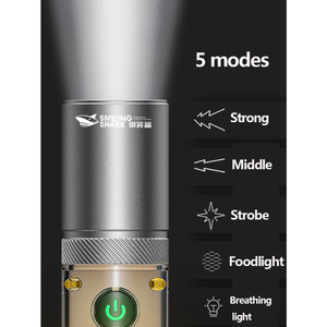 Lampe torche de camping à lumière chaude en tungstène, haute luminosité, faisceau large, corps en alliage d'aluminium avec bouton d'alimentation - Product Image 4