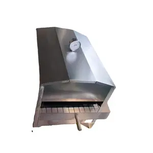 Portable Outdoor Gas Burner Pizza Ovens Single Layer Restaurant Commercial Pizza Maker Making Machine with Pizza Stone