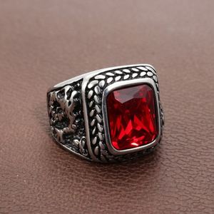 Anillo de Acero Inoxidable Unisex con Diseño de Dragón y Gema, Estilo Punk Rock Creativo, Chapado en Oro, Certificado por Terceros, Directo de Fábrica - Product Image 6