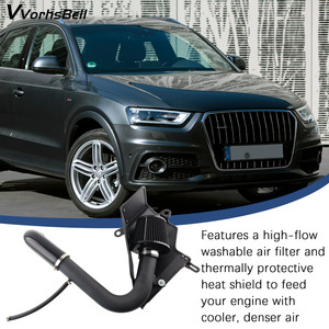ชุดอัพเกรดชุดกรองอากาศเย็นอะลูมิเนียมพร้อมแผ่นกันความร้อน สำหรับ Audi A3 Q3 Golf GTI MK7 EA211 1.2T 1.4T ปี 2013-2020 รองรับ MOQ AIM006-BK - Product Image 5
