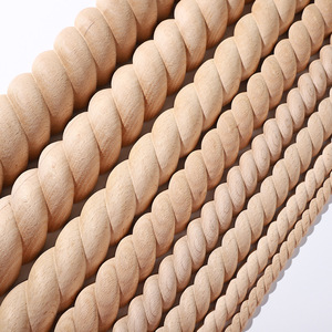 Moulures de meubles en bois sculptées CNC de style moderne, moulures en bois massif en forme de corde - Product Image 4