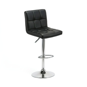 Taburete <span class=keywords><strong>de</strong></span> Barra <span class=keywords><strong>de</strong></span> <span class=keywords><strong>Cocina</strong></span> Giratorio y Ajustable en Altura, Económico, Estilo Moderno con Cuero Sintético - Product Image 4