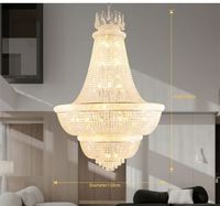 Lustre en cristal brillant fantaisie de l'usine d'éclairage Huaqi, luminaires suspendus dorés ovales pour balcon, chambre, disponibilité en gros
