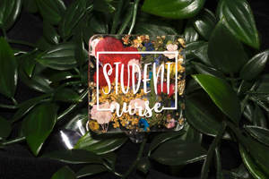 Portacredencial Retráctil Personalizado con Diseño Floral, Portacredencial con Título <span class=keywords><strong>de</strong></span> <span class=keywords><strong>Trabajo</strong></span> Hecho a Medida, Portacredencial Floral Arcoíris - Product Image 4