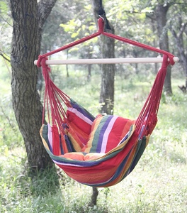 Jardín al aire libre Picnic colgante ocio <span class=keywords><strong>hamaca</strong></span> columpio con <span class=keywords><strong>dos</strong></span> cojines algodón asiento individual - Product Image 3