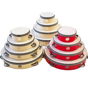 Instrumentos Musicales de Madera, Tambor de Mano, Juguete Educativo para Actuaciones de <span class=keywords><strong>Danza</strong></span> <span class=keywords><strong>Infantil</strong></span>, Juego de 6 Panderetas de Diferentes Tamaños - Product Image 1