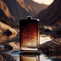 Flacons de parfum en verre vides de luxe sur mesure, formes variées, 50ml-400ml, surface ambre dorée dégradée, multi-impression, prêts à l'emploi