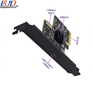 Pcie X2 PCI-E 2X đến 10Gbps USB 3.2 Type-C + Type-E kết nối bộ chuyển đổi mở rộng riser thẻ Gen2 asm3142 - Product Image 1