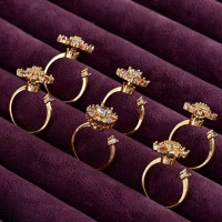 Nouveau design plaqué or 18 carats bague rotative personnalisée zircon coloré bague tournante réglable bijoux pour femmes Anillos Que Giran