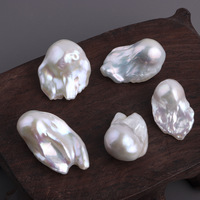 Perles d'eau douce baroques naturelles de qualité AAAA, couleur blanche, diamètre 15-20 mm x longueur 18-32 mm, pour la fabrication de bijoux