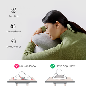 <span class=keywords><strong>Oreiller</strong></span> de sieste ergonomique en mousse à mémoire de forme YUE RISE, soutien zoné, non toxique et durable, parfait pour le bureau, la sieste au bureau - Product Image 2