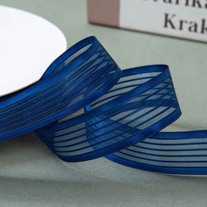Ruban en organza rayé élégant de 2,5 cm de large pour emballage cadeau, 100 yards/rouleau – Offre Spéciale - Product Image 3