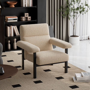 Nordique De Luxe Moderne En Métal Fauteuil Canapé Côté Loisirs Salon Chambre Paresseux Simple Velours Salon Accent Conception Confortable - Product Image 1