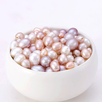 Perles de riz d'eau douce naturelles 7A, blanches, lustrées, sans défauts, ovales, pour la fabrication de bijoux artisanaux DIY