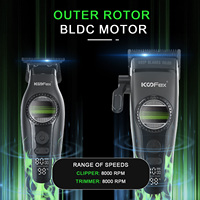 KooFex KF-6423-OT KF6424-OT OEM/ODM Produk Terbaru Pisau DLC Layar LED Rotor Luar BLDC Alat Cukur Rambut Elektrik Combo