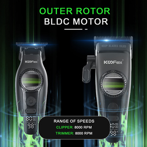 KooFex KF-6423-OT KF6424-OT OEM/ODM Novedad: Cuchillas DLC con Pantalla LED, Rotor Externo, Cortapelos <span class=keywords><strong>El</strong></span>éctrico BLDC Combinado - Product Image 5