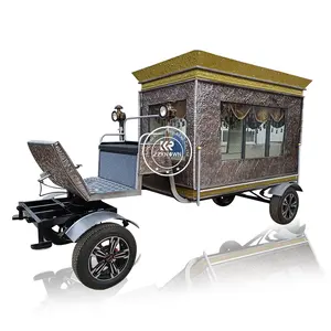2024 Luxury Customized Horse Carriage For Funeral New Style Electric Horse Hearse Trailer Horse Drawn Carriage