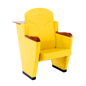 เก้าอี้หอประชุม Hechuang รุ่น P8101 สีเหลือง พร้อมที่วางแขน สำหรับใช้ในโรงละคร ห้องเรียน และการประชุม - Product Image 1