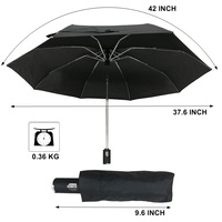 Parapluie de voyage, à ouverture et fermeture automatique, portable, 4 plis
