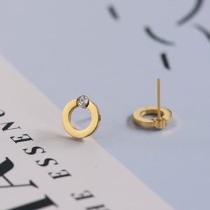 Pendientes Colgantes de Acero Inoxidable de Alta Gama con Diamantes CVD de Oro Coreano 750 para Mujeres, Hombres y Niñas - Product Image 3