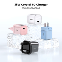 Pengisi Daya Cepat Tommox Factory Original 35W Tipe C GRS PD QC PPS Adaptor USB Universal Portabel GaN Mini Pengisi Daya Ponsel untuk Perjalanan