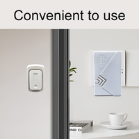 Sonnette sans fil 38 mélodies, alimentation par piles, portée 130 m, faible consommation d'énergie pour maison, appartement, hôtel - Design moderne