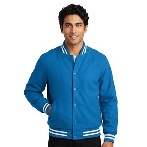 Blouson universitaire homme style cool personnalisé, en cuir respirant, coupe longue et fine, idéal pour l'hiver – Meilleures ventes - Product Image 1