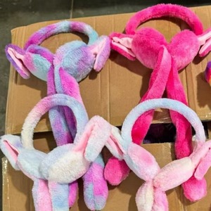 Милые теплые зимние ушные наушники с движущимися ушками кролика, толстые плюшевые, в корейском стиле, с воздушной подушкой - Product Image 3