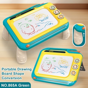 Özelleştirilmiş çocuklar erken eğitici oyuncak silinebilir manyetizma çizim kurulu renkli kalem seti kurulu ile masaüstü standı çizim kurulu - Product Image 5