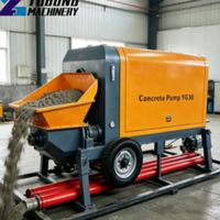 Pompe à béton diesel remorquable, efficace et durable, pour le coulage de béton sur chantier
