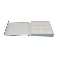 Hochwertige Geschenkbox mit Eigenem Logo für Tee und Schokolade, Großhandel, Magnetverschluss, Karton, Matt-Laminierung, 9 Fächer