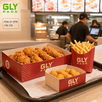Boîte à collation en papier personnalisée OEM de qualité alimentaire pour ailes de poulet frites, frites et nuggets, idéale pour les restaurants de restauration rapide à emporter