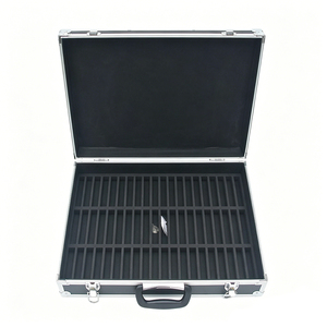 Estuche de Aluminio para Casetes, Caja de Almacenamiento para 60 Casetes con Cerradura de Huella Dactilar - Product Image 1