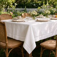 Nappe en coton et lin de style français à franges, couleur unie, pour table à manger nordique, décoration d'intérieur européenne, vente en gros